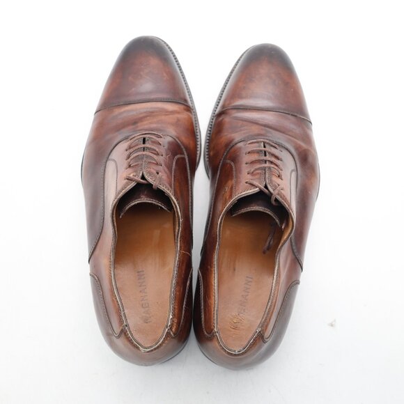 Magnanni Oxford Cap Toe Men’s Size 8.5 M Brown Leather Dress Shoes Lace Up